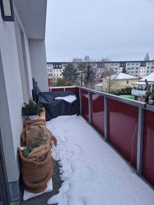 Balkon im Winter