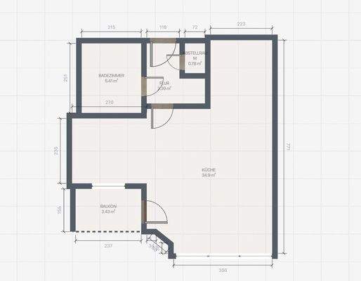 Grundriss ohne Mobiliar