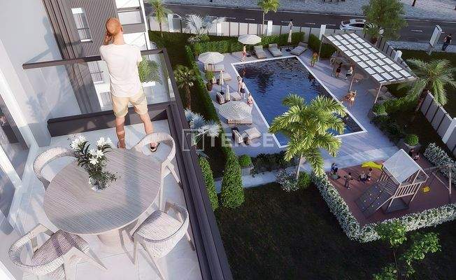 Apartments for Sale in a Complex with Pool in Kepez