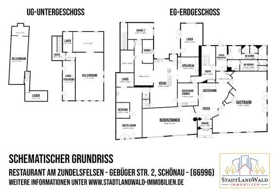 Schematischer Grundriss - Restaurant Zundelsfelsen_UG-EG