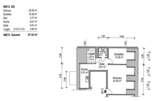 Grundriss ETW13 H23