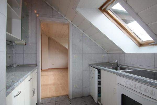 Küche im Dachgeschoß