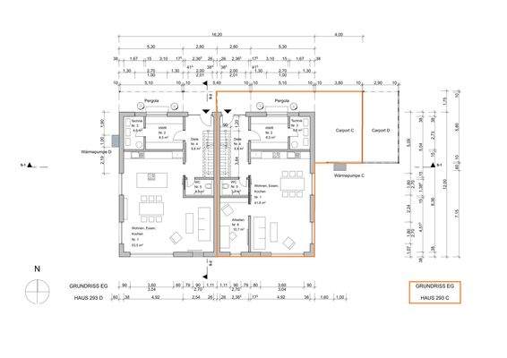 Grundriss Erdgeschoss (Haus C)