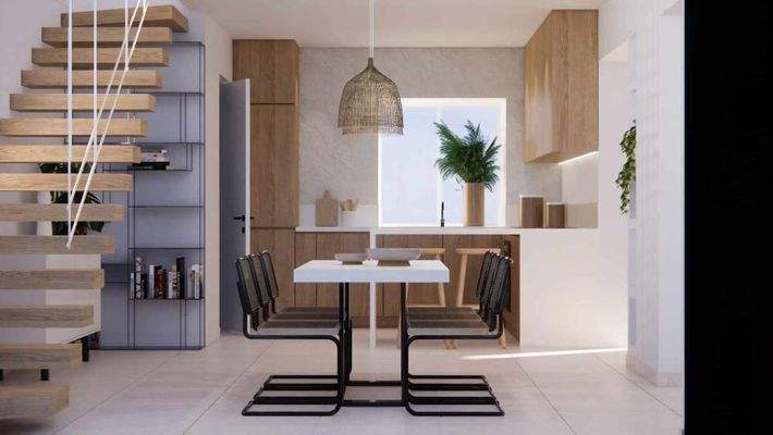 Kreta, Kalyves: 150 Meter zum Meer - Luxusvilla mit Meerblick und privatem Pool in kleinem Komplex zu verkaufen