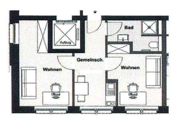 Grundriss WE 44 - 2RW