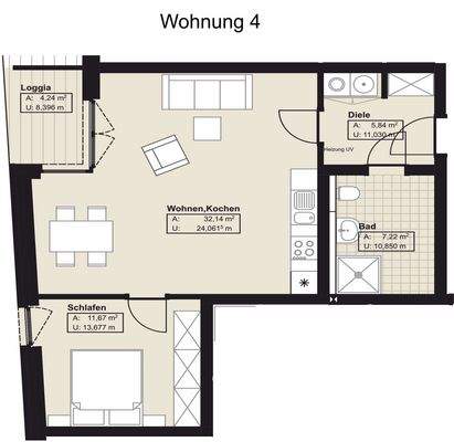 Grundriss Whg. 4