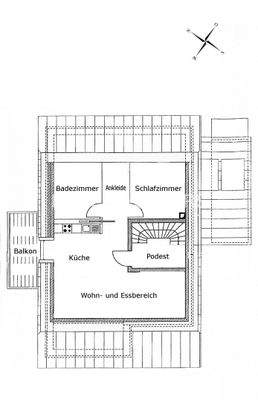 Grundriss Eigentumswohnung im Obergeschoss