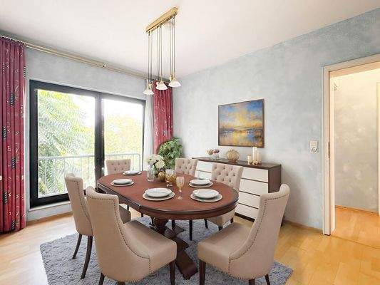 Essbereich mit Möblierungsbeispiel