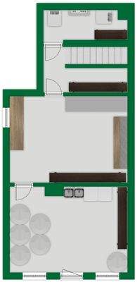 Grundriss-Skizze Kellergeschoss Hinterhaus