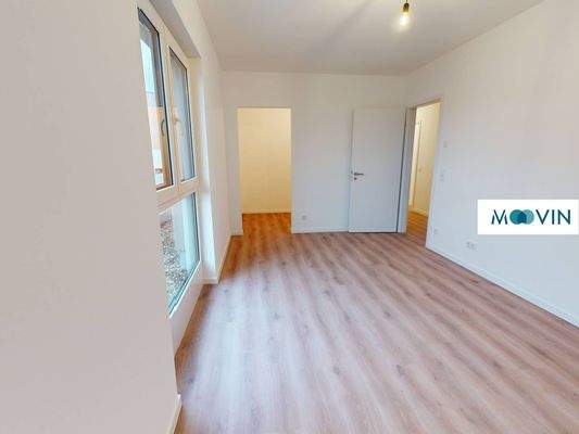 Ansicht II: Schlafzimmer I mit angrenzender Ankleide