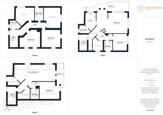 Gesamtansicht der Grundrisse 
