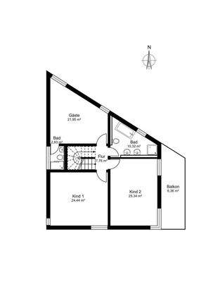 Grundrissplan Obergeschoss
