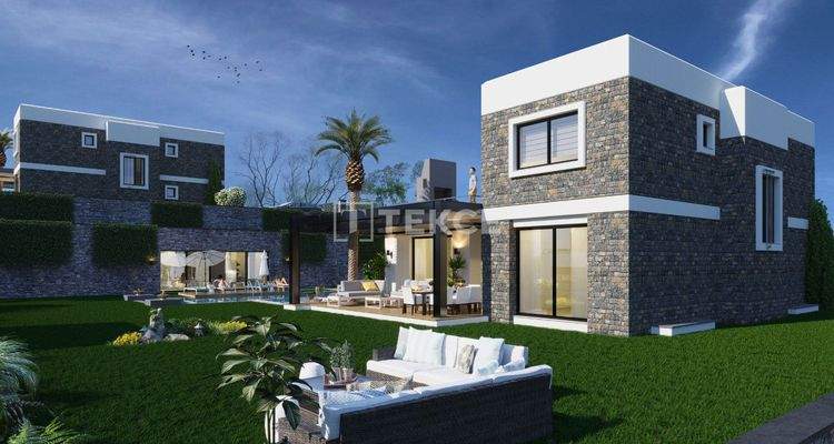 Sea View Detached Houses Near the Beach in Bodrum Gumusluk