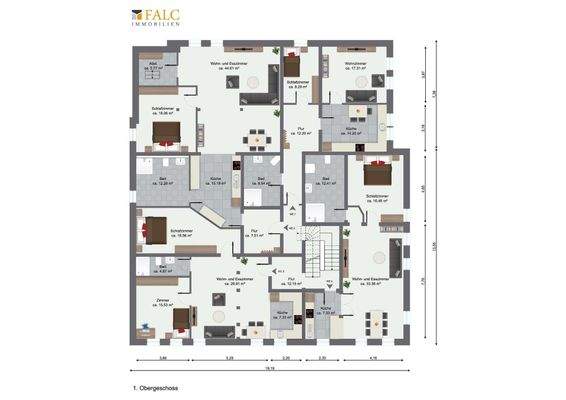 Grundriss 1.Obergeschoss