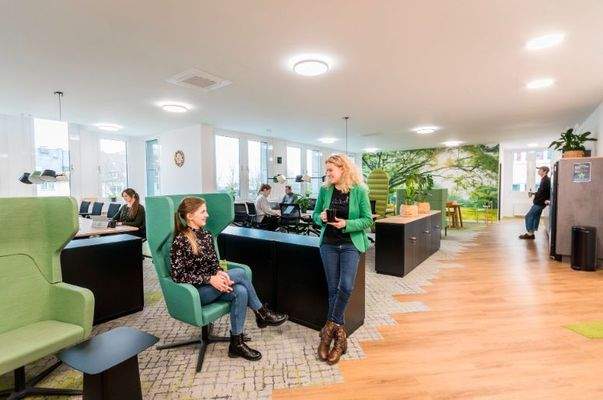 Schreibtisch im Coworking Space | Flat Mitgliedschaft