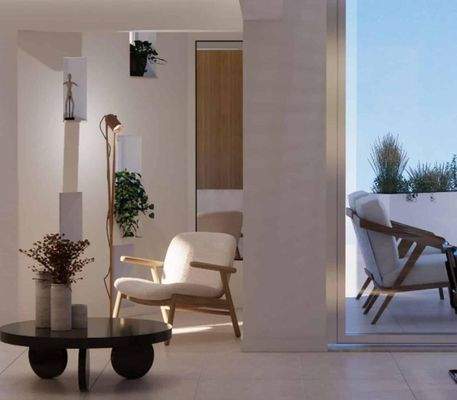 Kreta, Kalyves: 150 Meter zum Meer - Luxusvilla mit Meerblick und privatem Pool in kleinem Komplex zu verkaufen