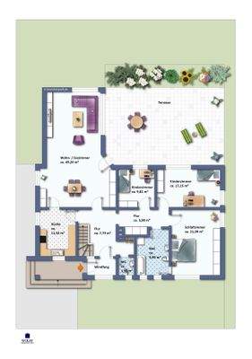 Grundriss EG - nicht maßstabsgetreu