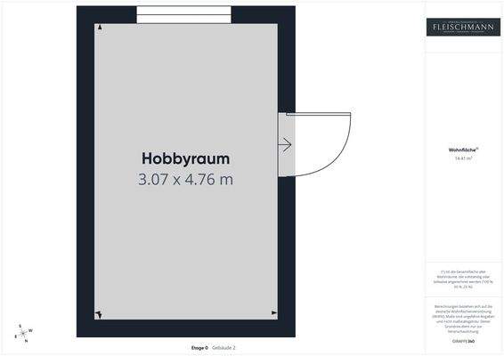 Grundriss EG Hobbyraum