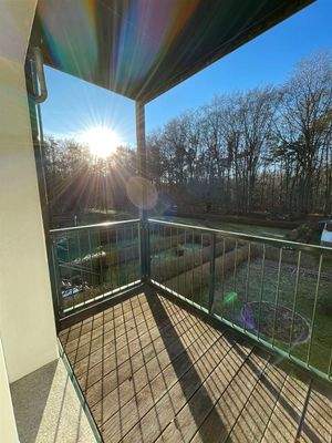 Balkon mit Gartenblick