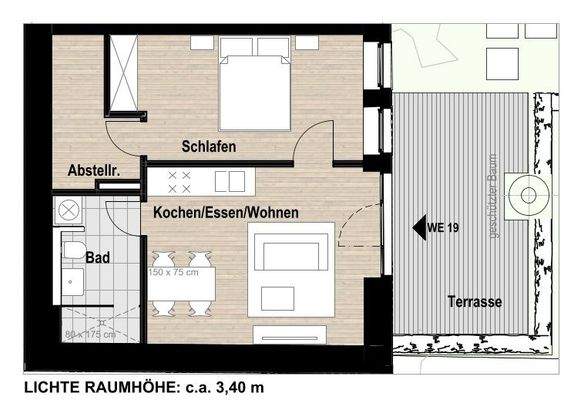 Grundriss Terrassenwohnung 19