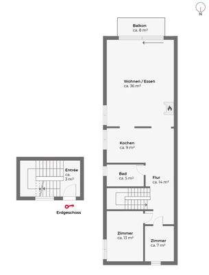 Erdgeschoss und 1. Obergeschoss