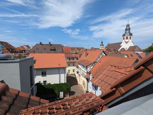 Aussicht von der Dachterrasse über Ettlingen