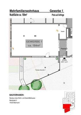 Gewerbe 1 im Erdgeschoss