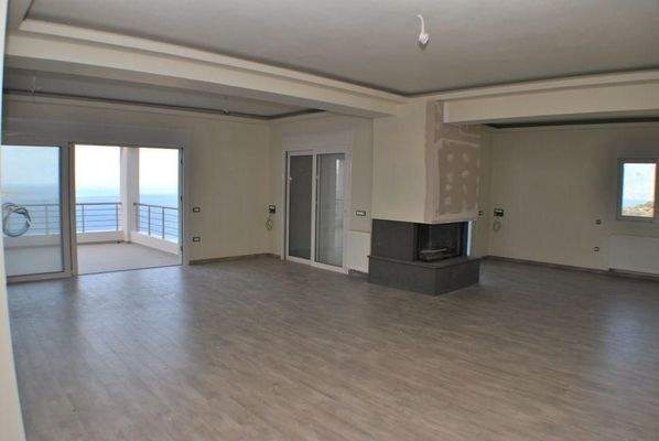 Kreta, Ammoudara: Moderne Villa mit atemberaubender Aussicht in Stadt- und Strandnähe zu verkaufen