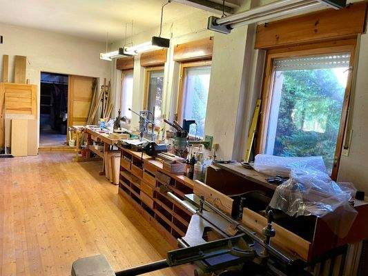 beheizte Tischlerei im Nebengelass 