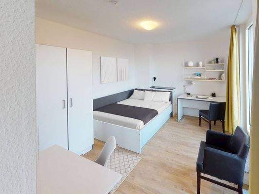 Ansicht I: Wohn- und Schlafbereich (Beispiel-Visualisierung)