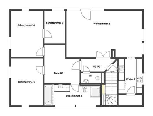 Grundriss Skizze 1.OG