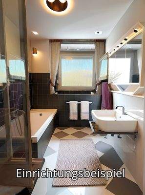 Badezimmer EG, Einrichtungsbeispiel
