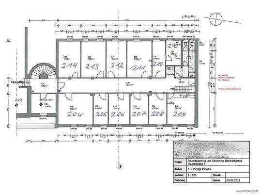 Grundriss Obergeschoss Nicolaistraße