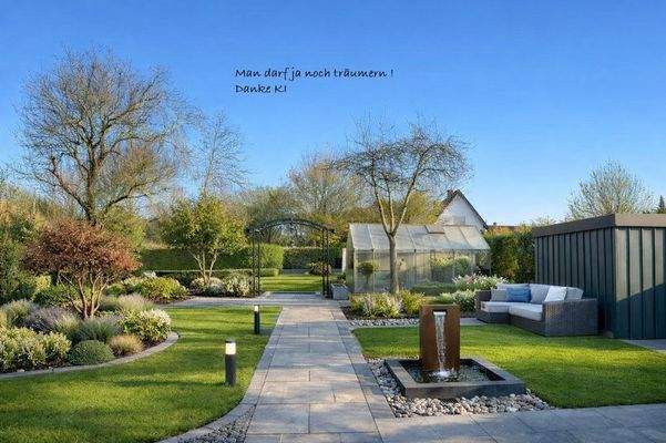 Garten mit KI inspiriert