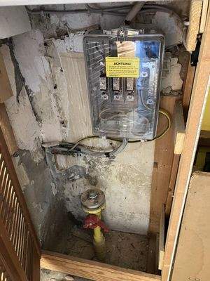 Neuer E-Anschluss und Gasanschluss