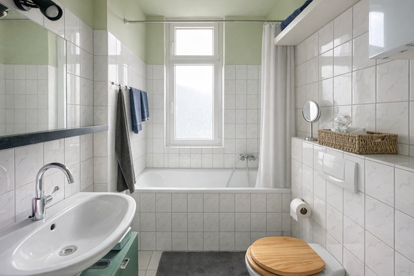 Wannenbad mit Waschmaschinen-Anschluss