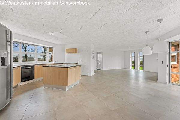 Wohnzimmer mit Küche