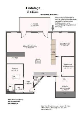 Aufteilungsgrundriss optional 2,5 Zimmer Wohnung.j