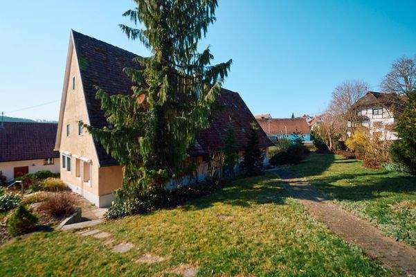 Objektansicht mit Garten 