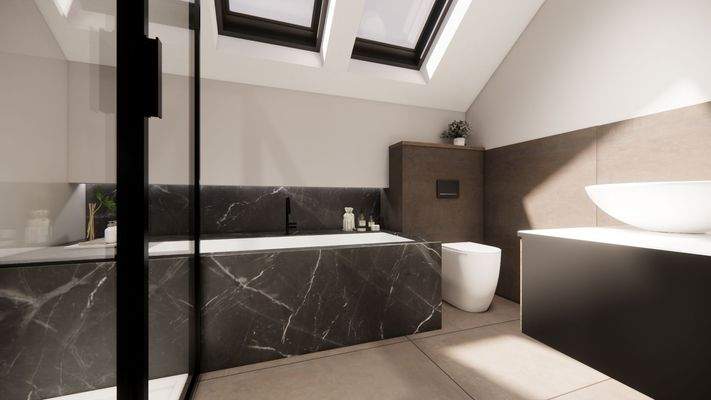 Badezimmer - Visualisierung, Abweichungen möglich!