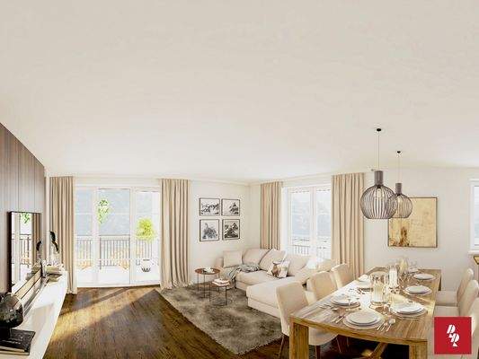 Visualisierung Wohnzimmer Wohnung 5 