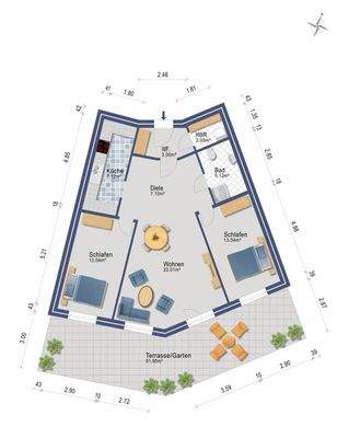 (Darstellung und Maßangaben sind ohne Gewähr)