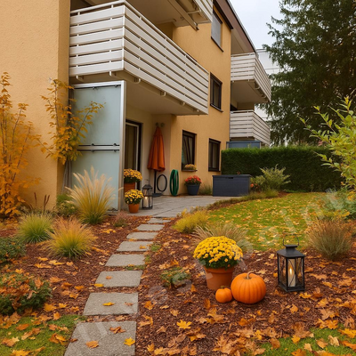 Ansicht Terrasse mit Garten