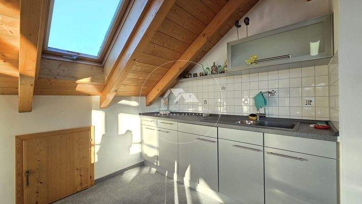 Küche im Dachgeschoss