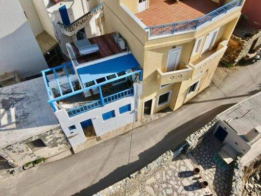 Kreta, Mochlos: Charmantes zweistöckiges Haus am Meer in Mochlos