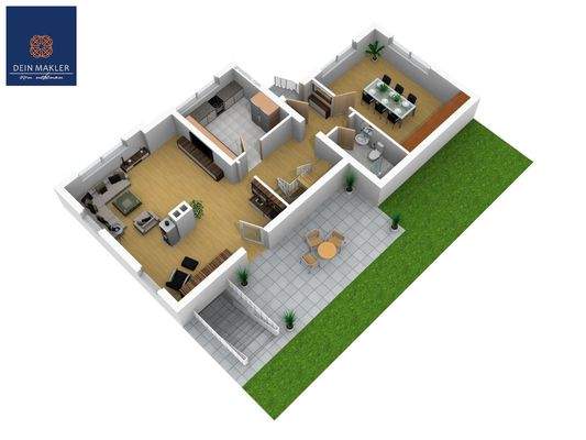 Grundriss Erdgeschoss visualisiert