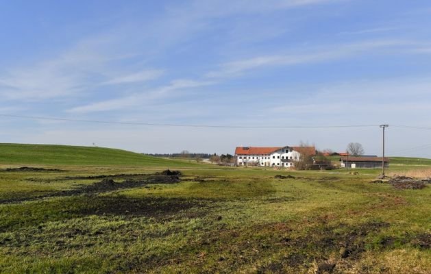 Blick zur Hofstelle