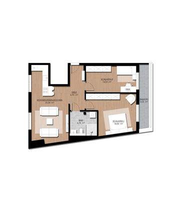 Barrierefreier Wohnungsgrundriss