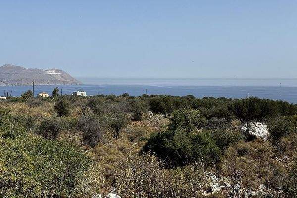 Kreta, Kokkino Chorio: Atemberaubendes 10.000 m² großes Grundstück mit Meerblick in Kokkino Chorio