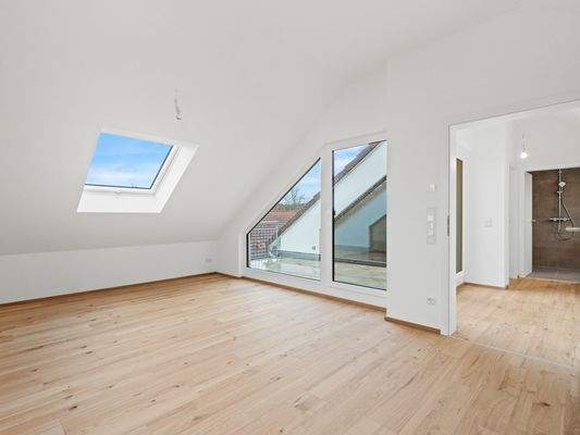 Sonniges Zimmer im Dachgeschoss